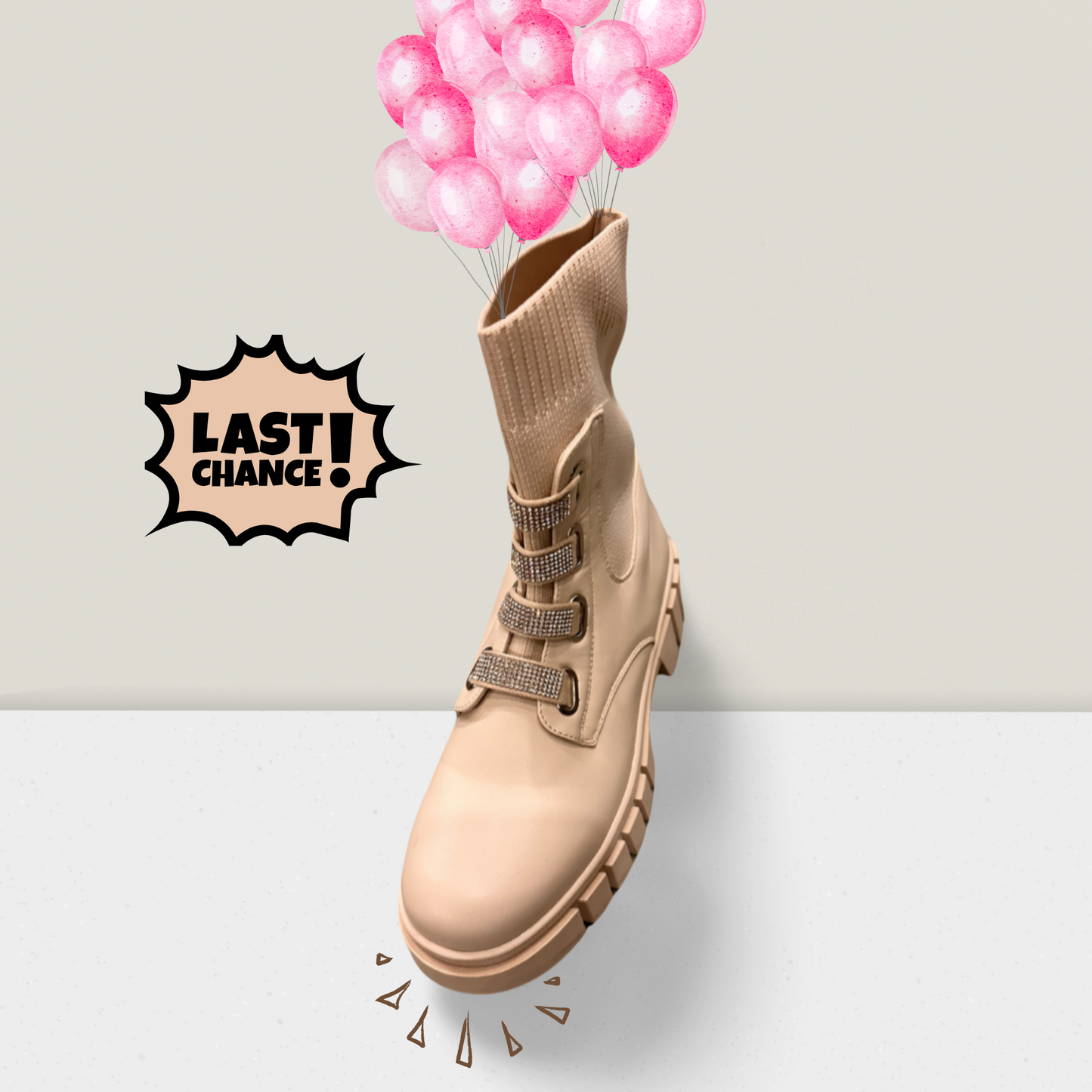 Stiefeletten mit Bling-Bling