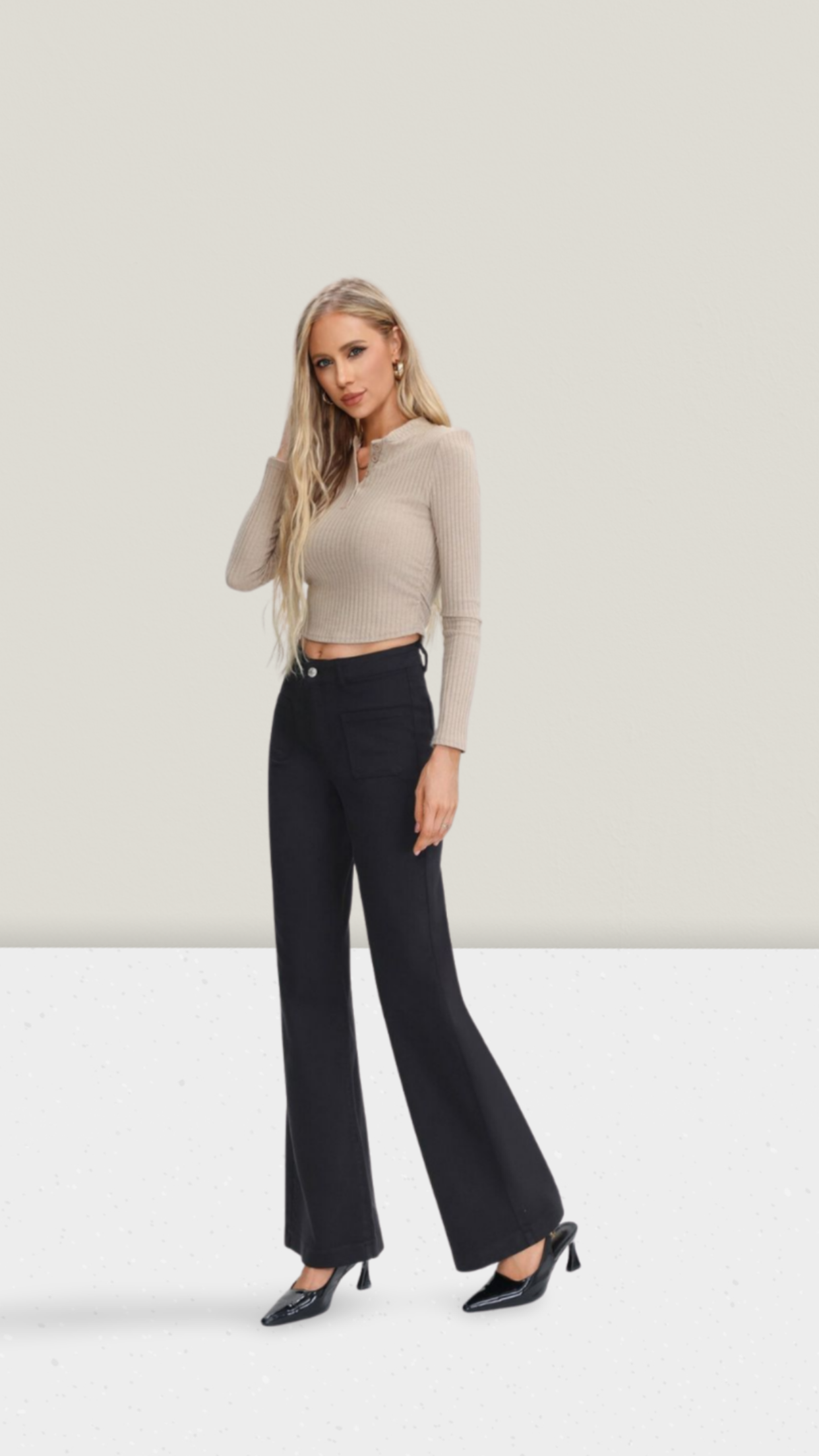 Jeans mit geradem Bein und stylischen Vordertaschen