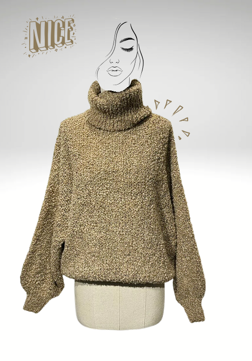 Kuschelweicher Oversize Strick-Rollkragen Uni