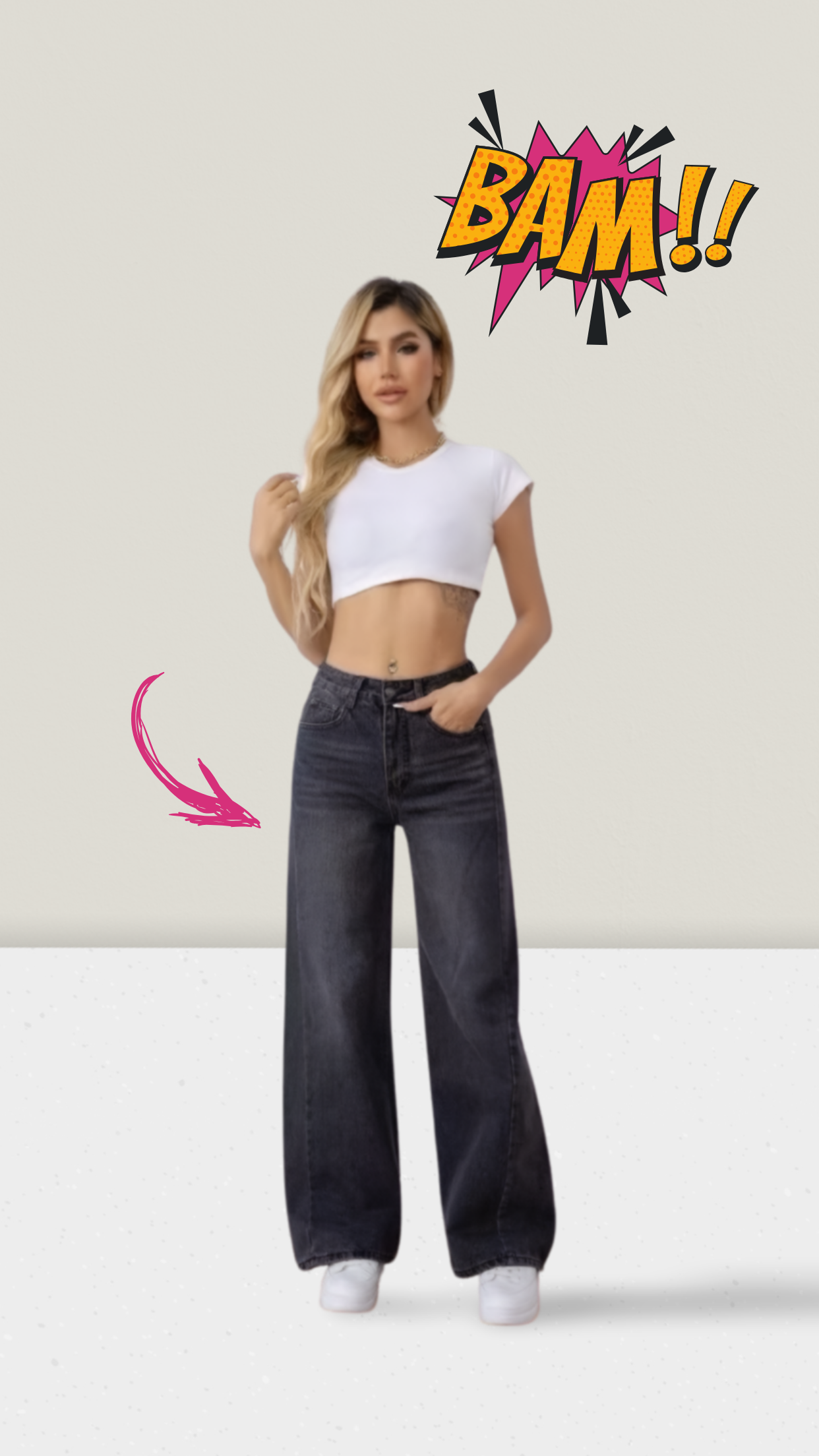 Lässige Jeans mit geradem Bein
