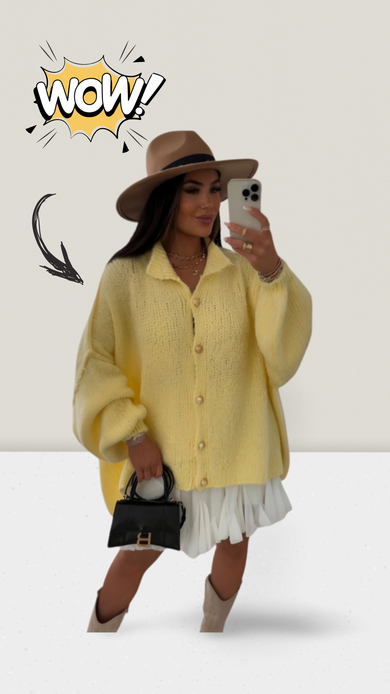 Oversize Strickjacke