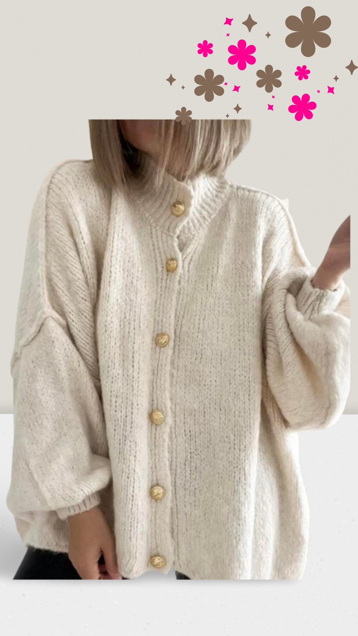 Oversize Strickjacke