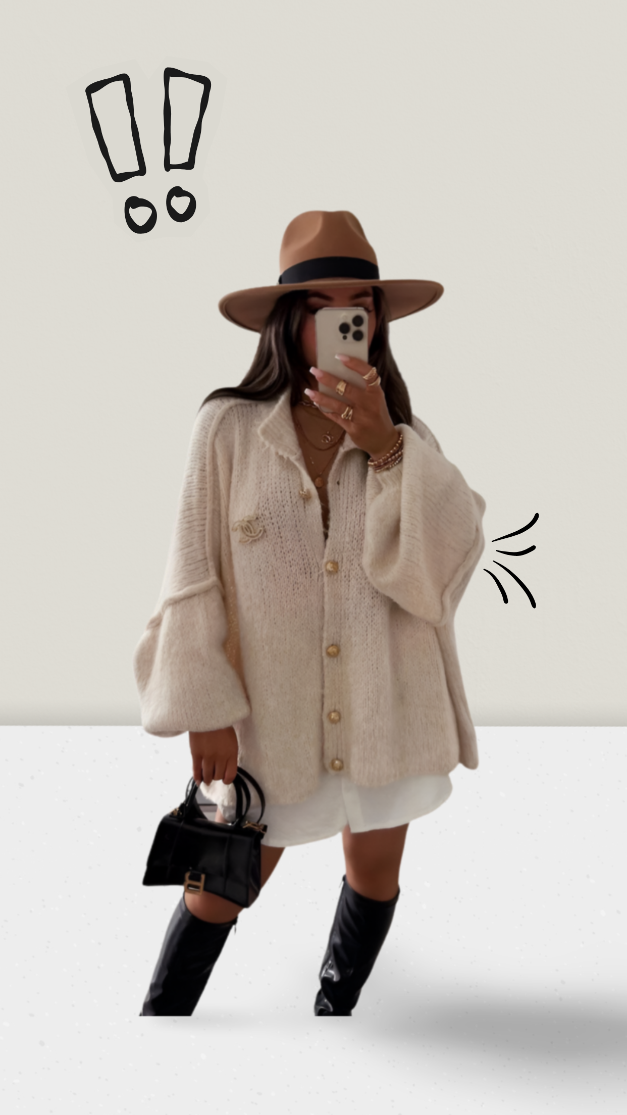 Oversize Strickjacke