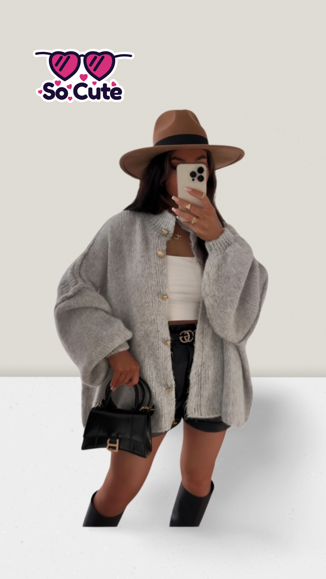 Oversize Strickjacke