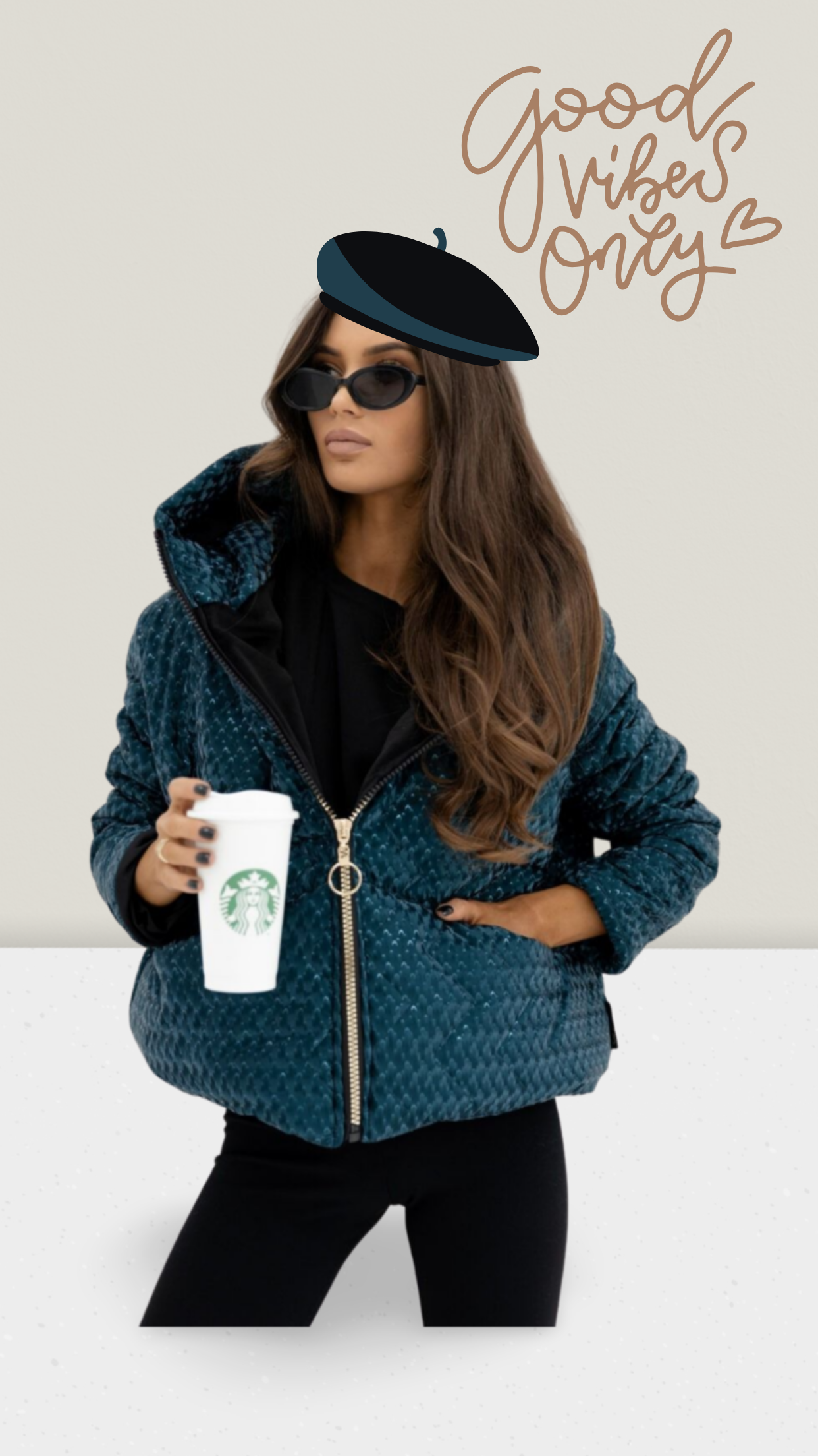 Winterjacke mit 3D-Muster