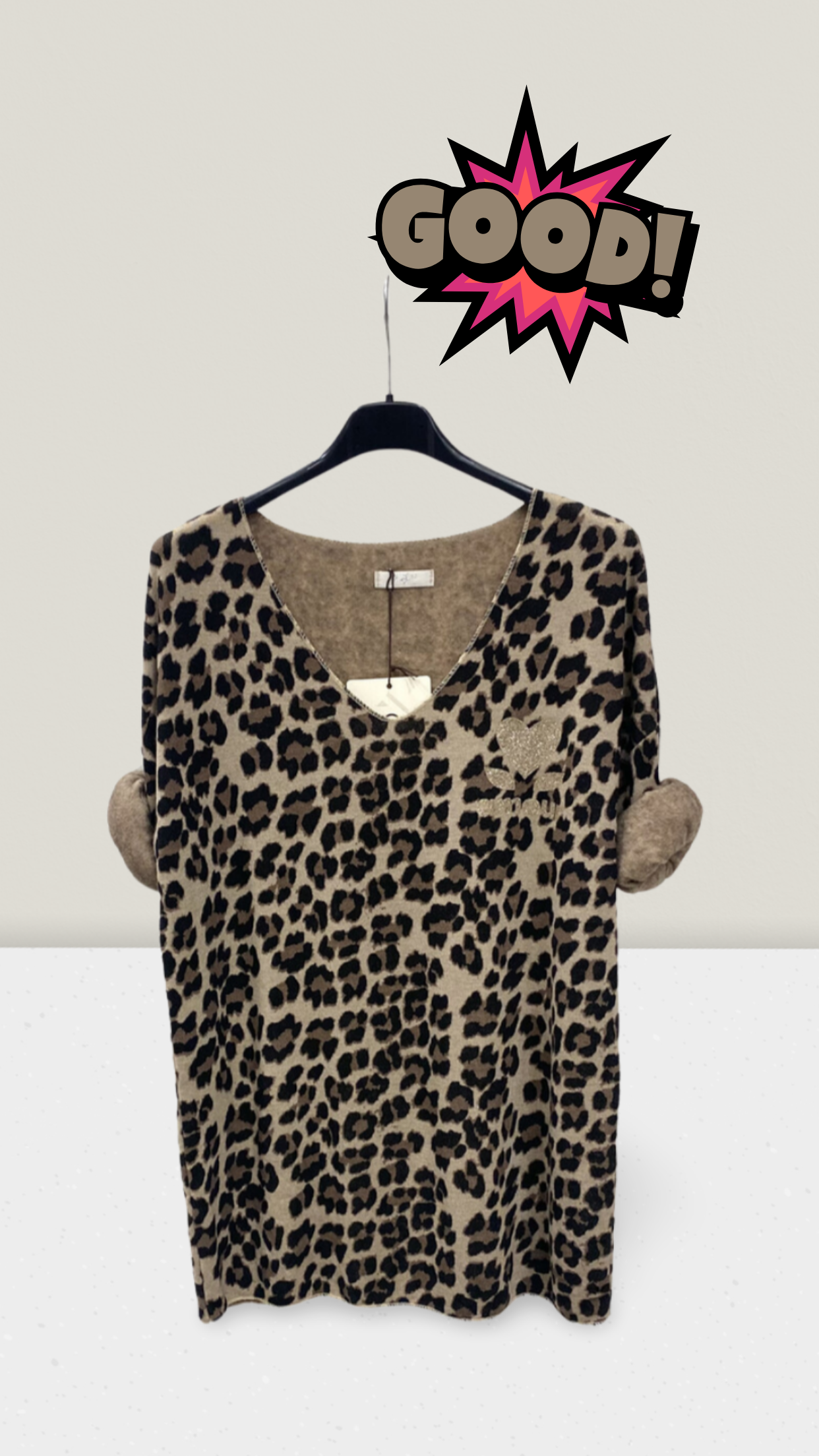 Langarmshirt mit Leoprint