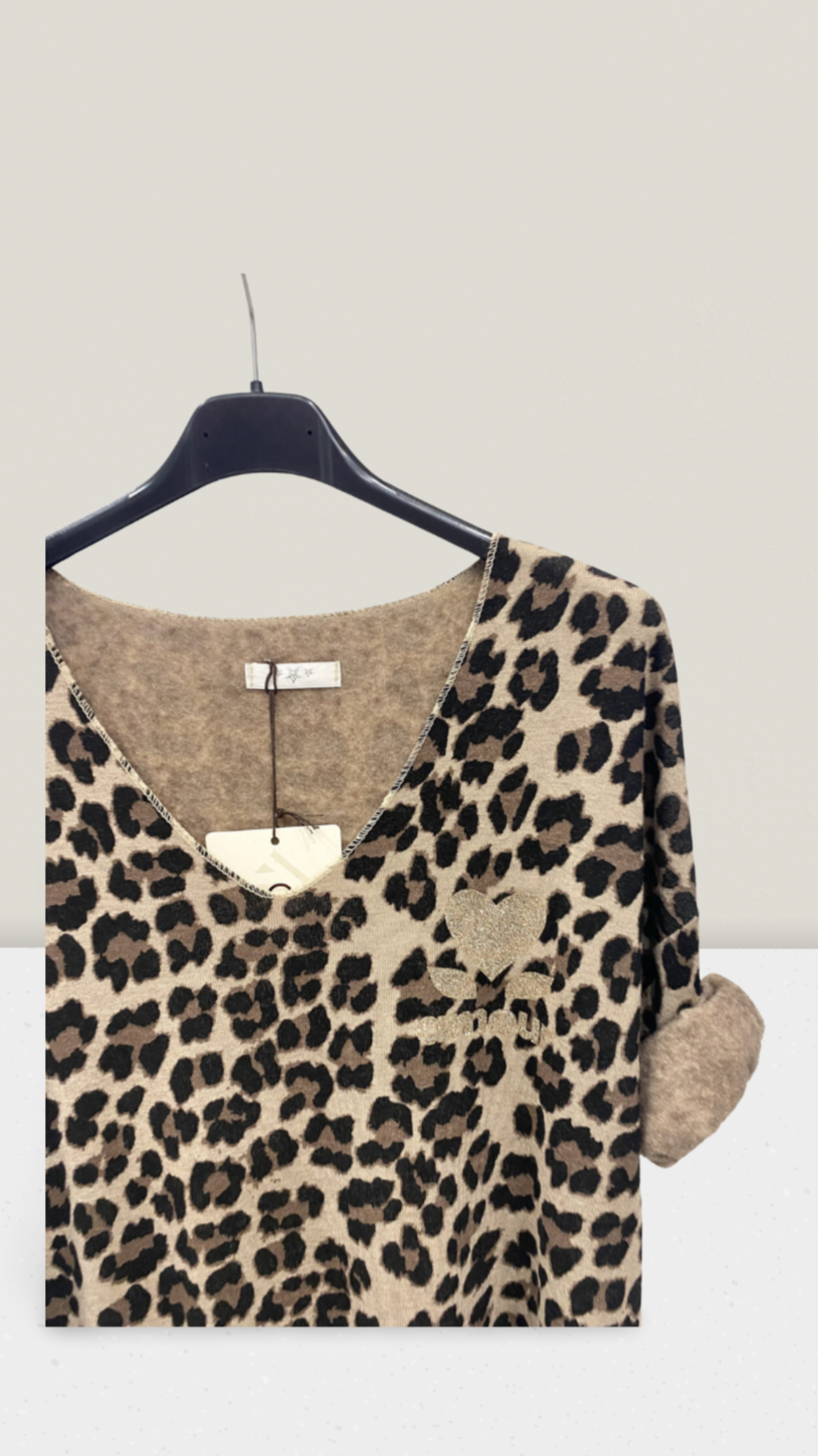 Langarmshirt mit Leoprint