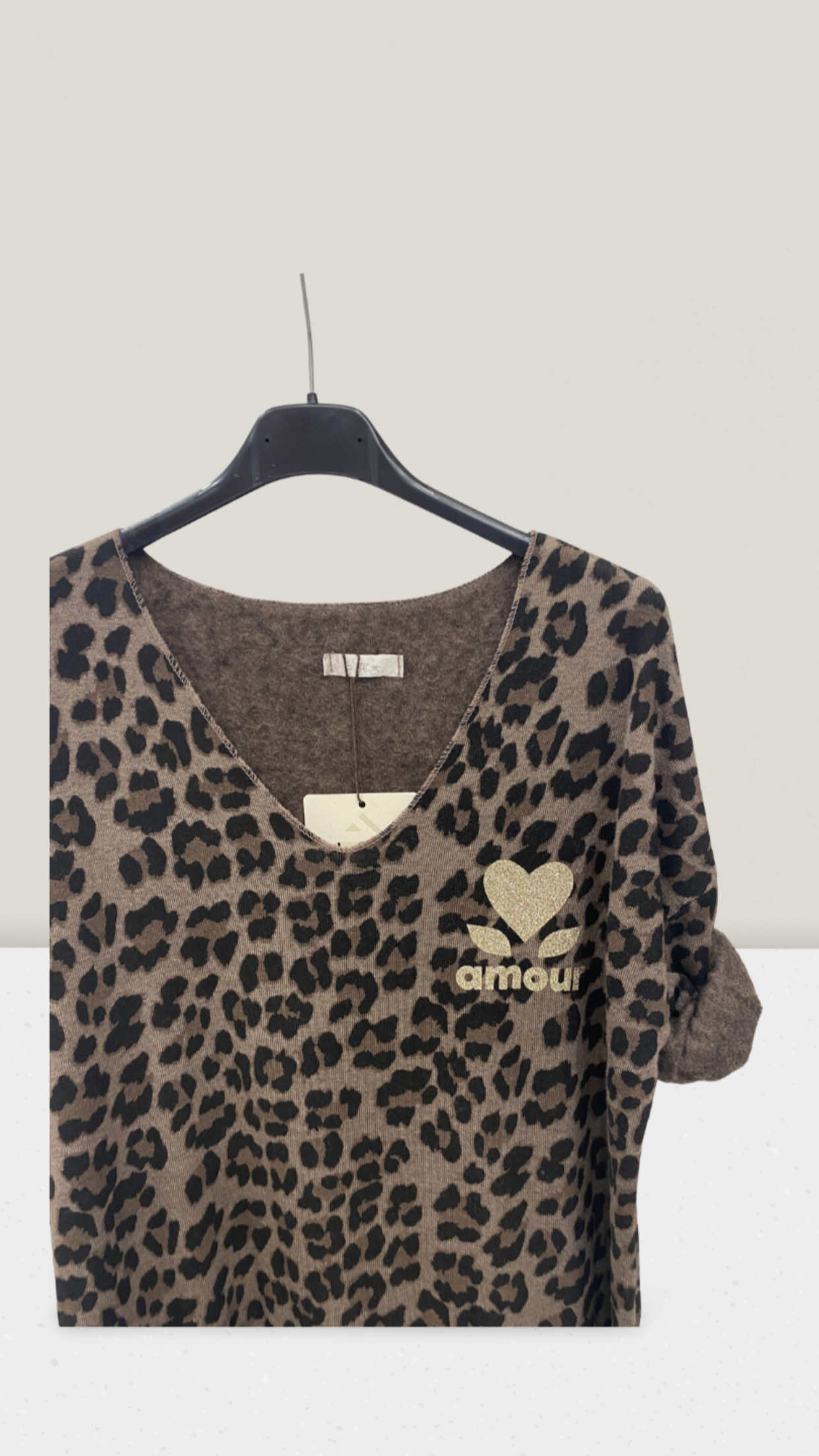 Langarmshirt mit Leoprint