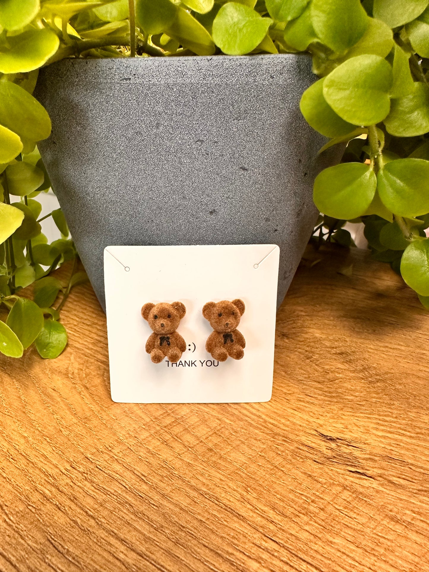 Flauschige Teddy-Ohrstecker 🧸