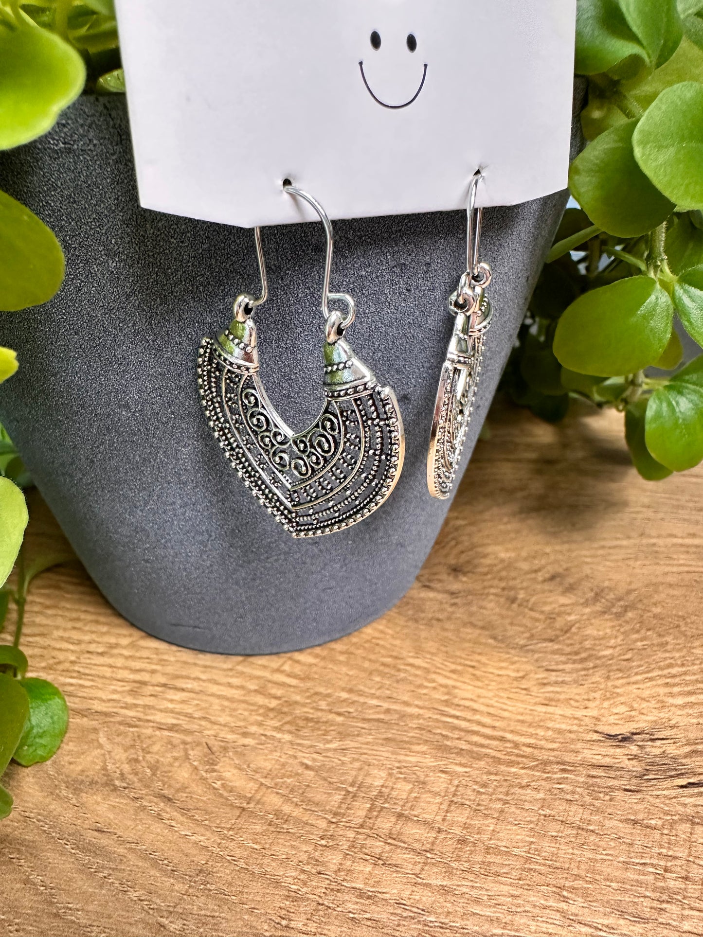 Boho Vintage-Ohrringe mit Ethno-Muster ✨🌿