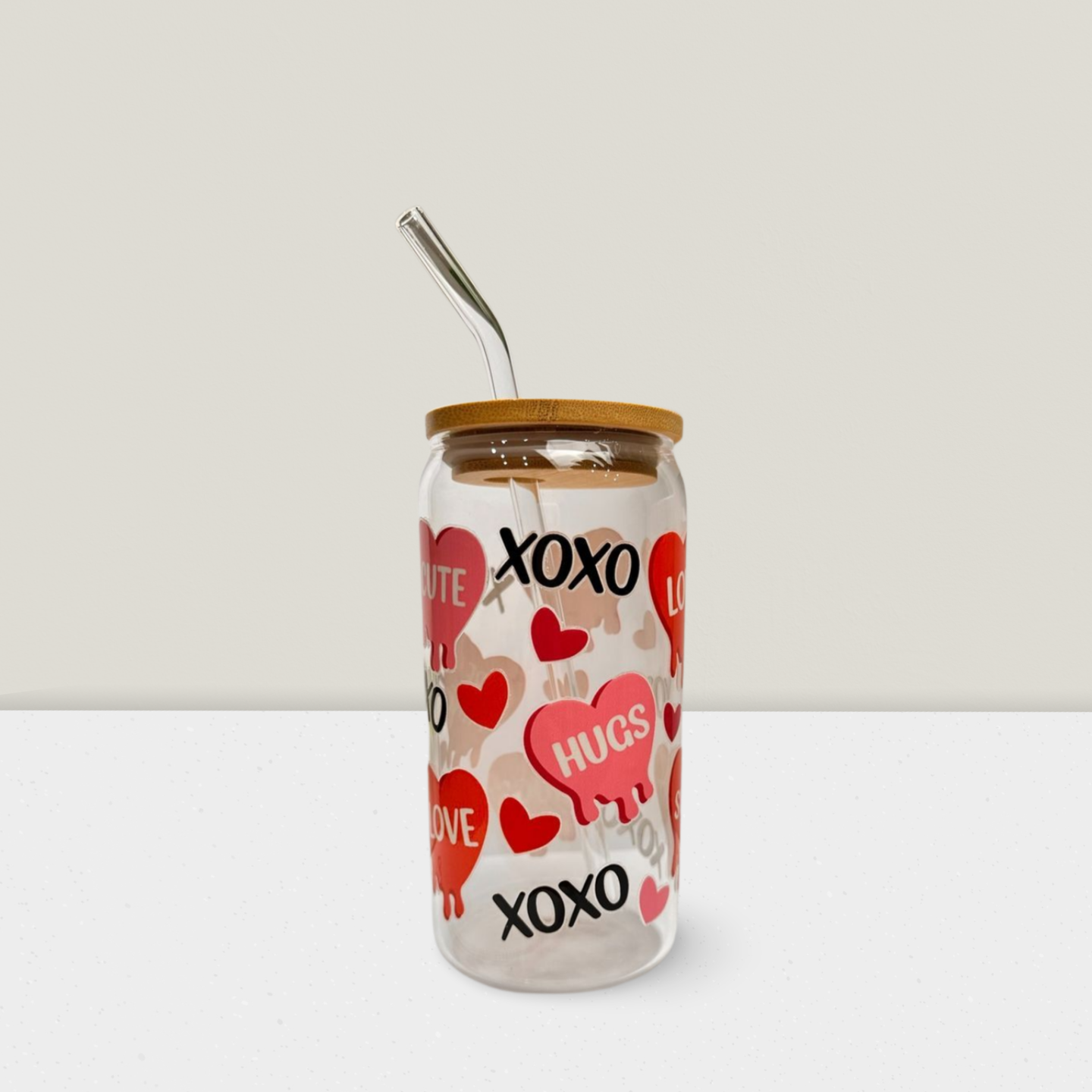 Trinkglas XOXO - verschiedene Varianten