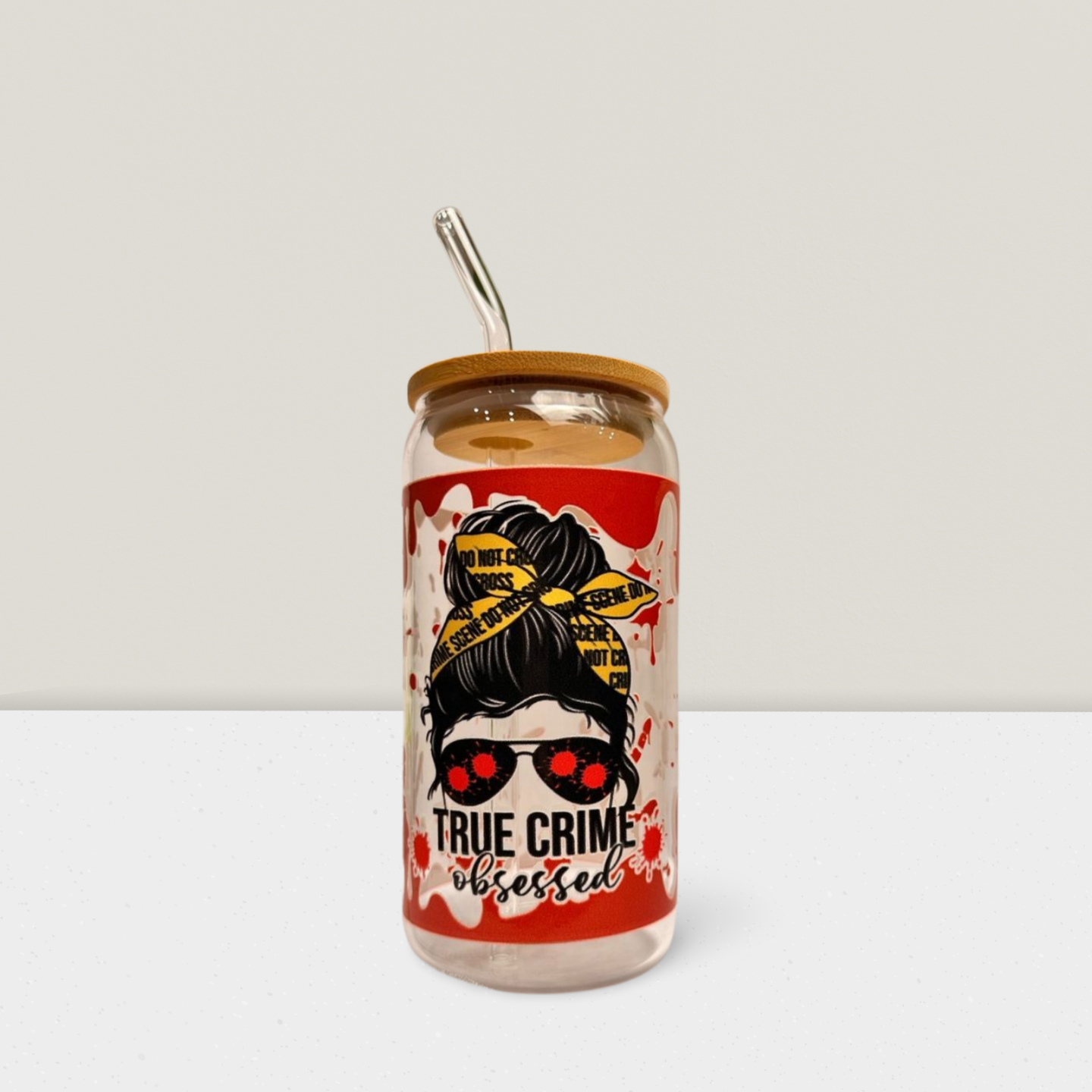 Trinkglas Crime - verschiedene Varianten