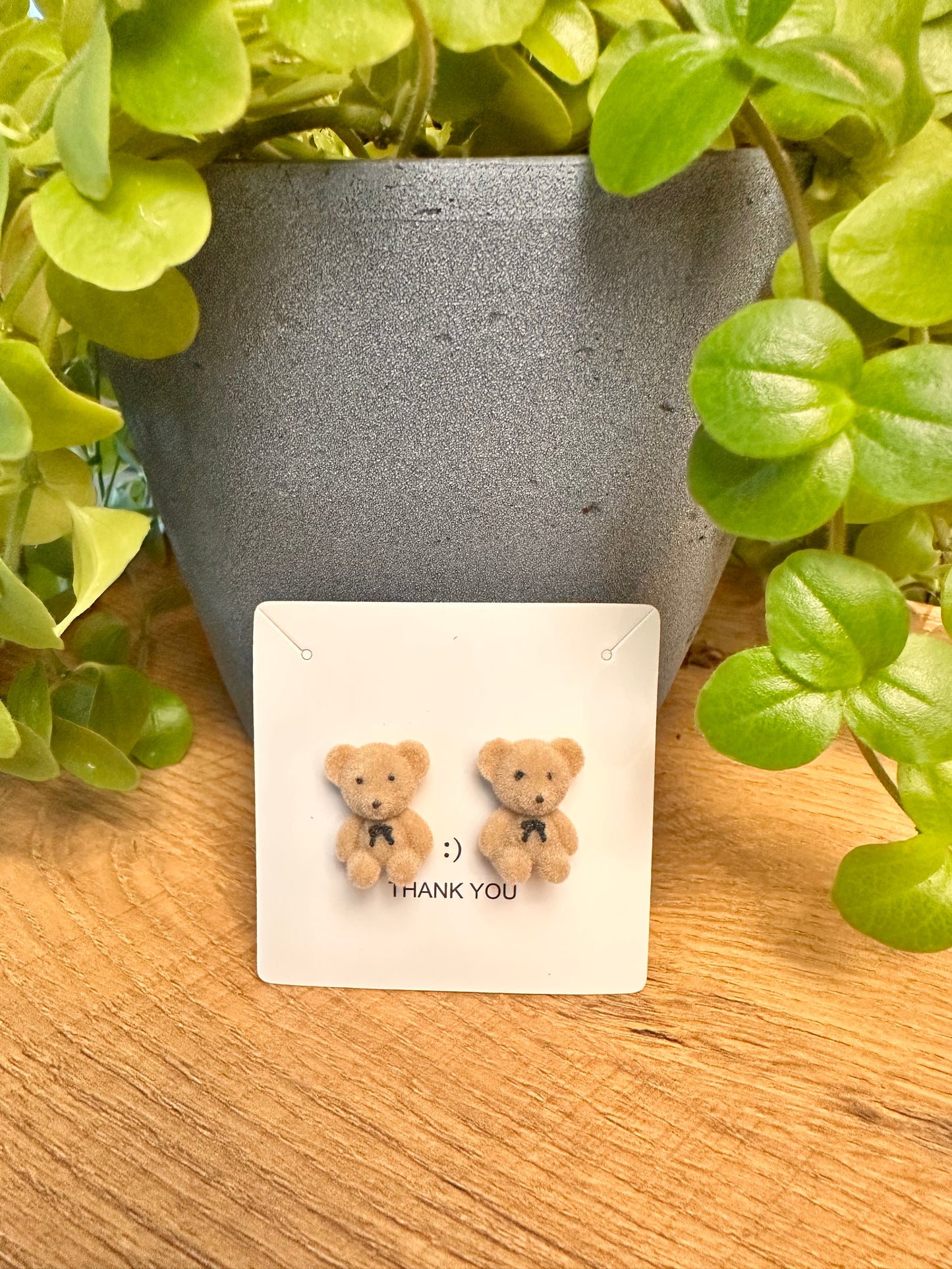 Flauschige Teddy-Ohrstecker 🧸