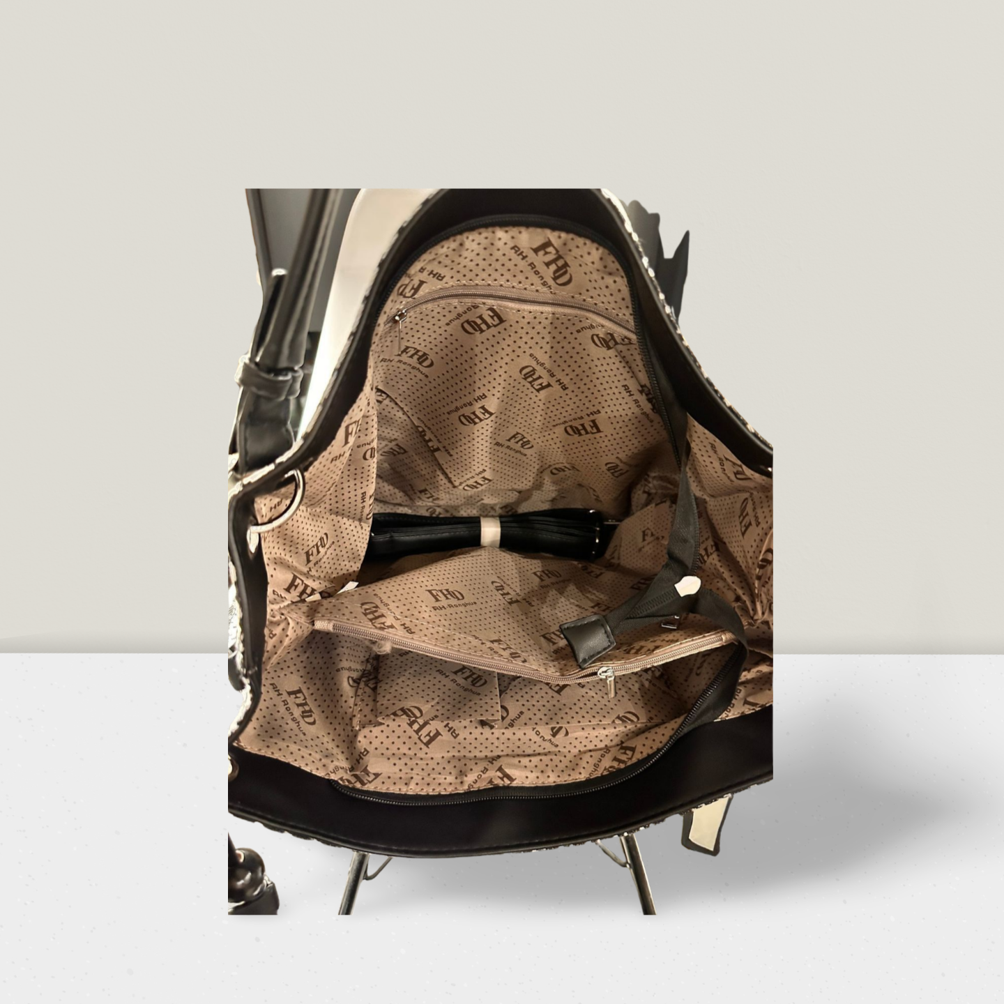 Elegante Hahnentritt-Tasche
