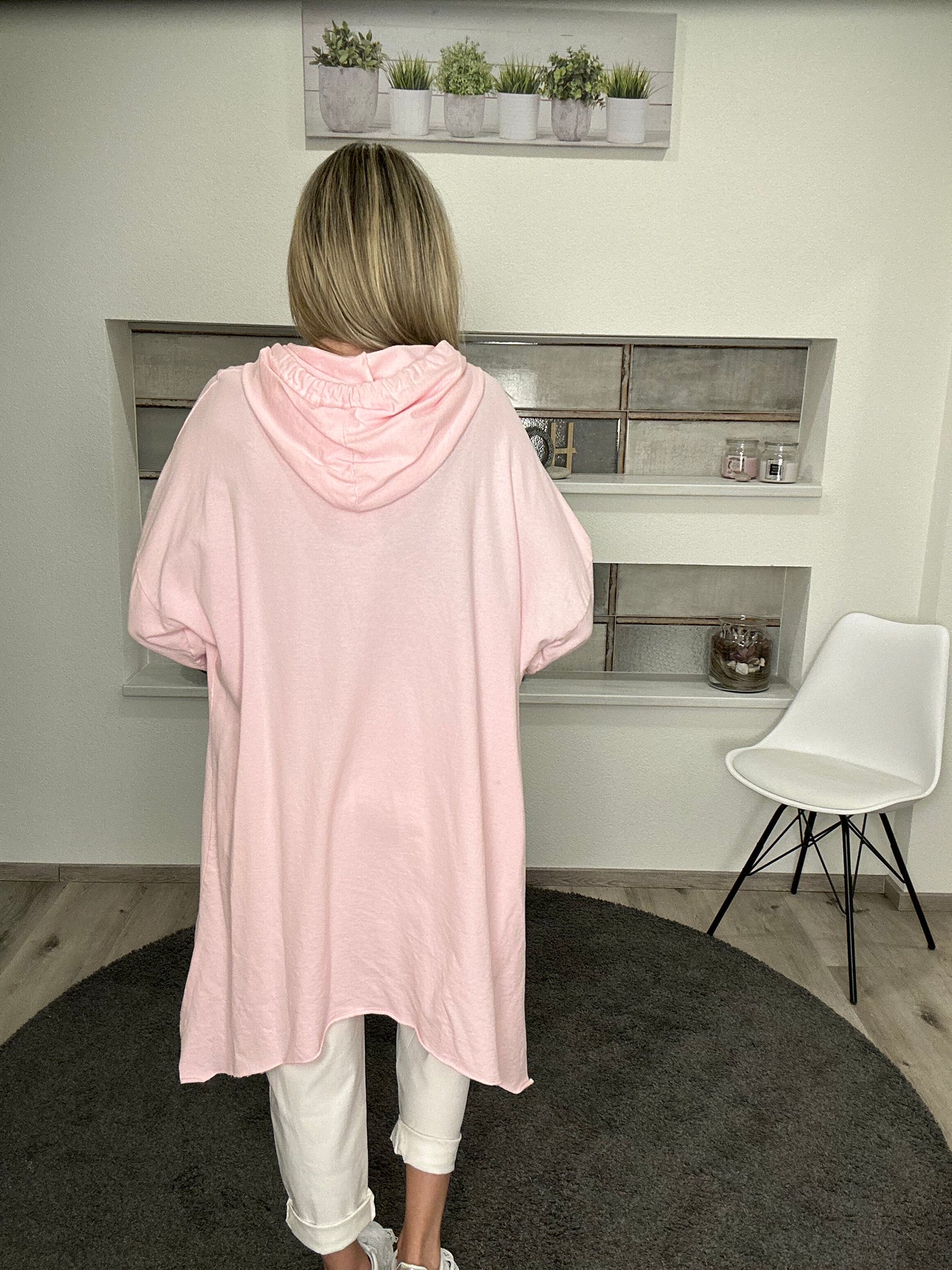 Asymmetrischer Hoodie mit Glitzer & Print! 💫🖤