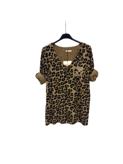 Langarmshirt mit Leoprint