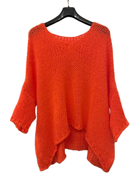 Langer Strickpullover