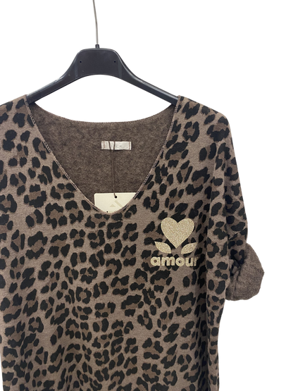 Langarmshirt mit Leoprint