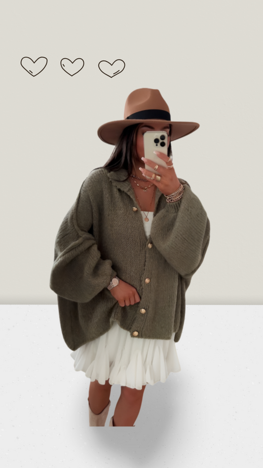 Oversize Strickjacke
