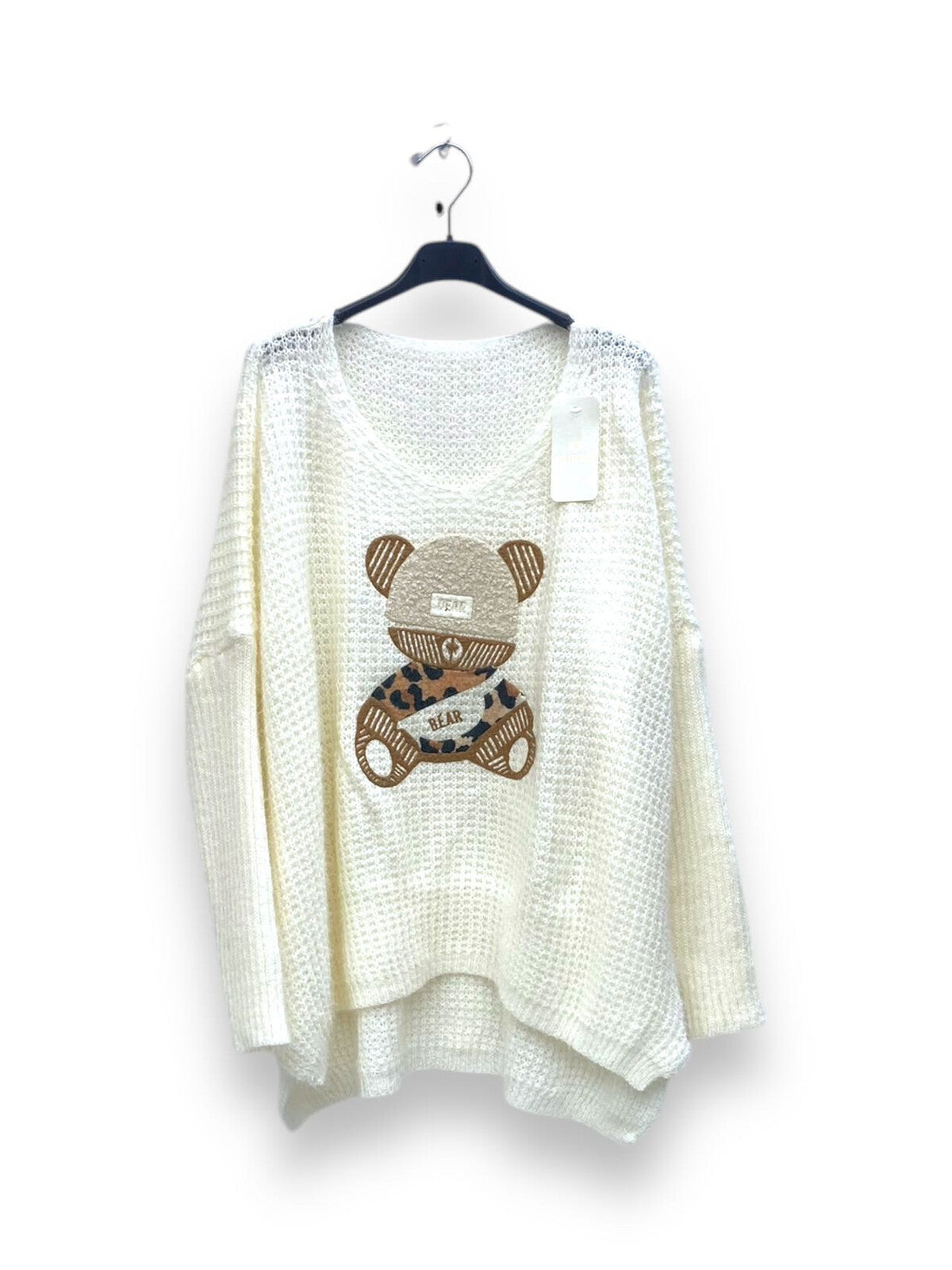 Oversize-Pullover mit Teddy